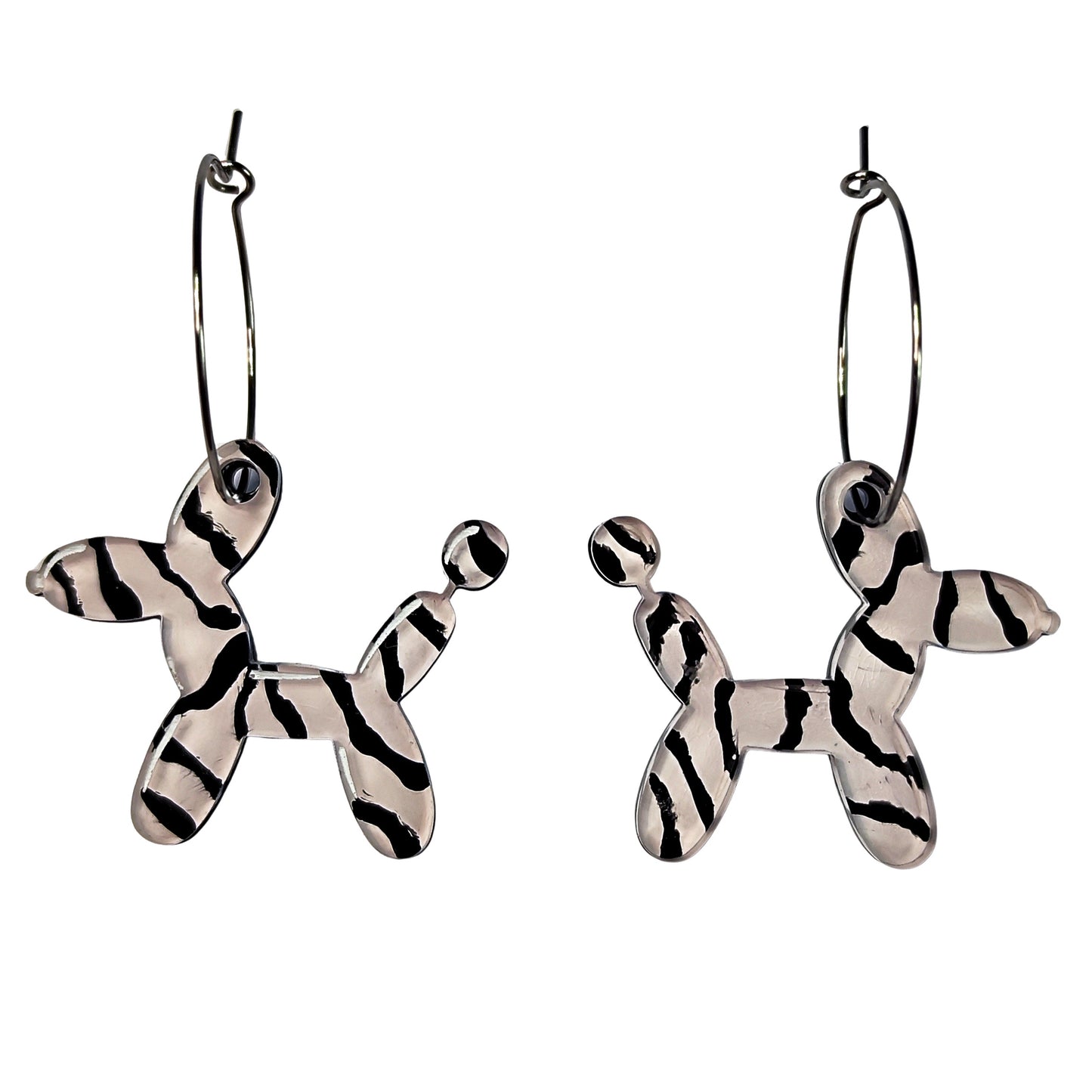 pendientes BALLOON DOG cebra