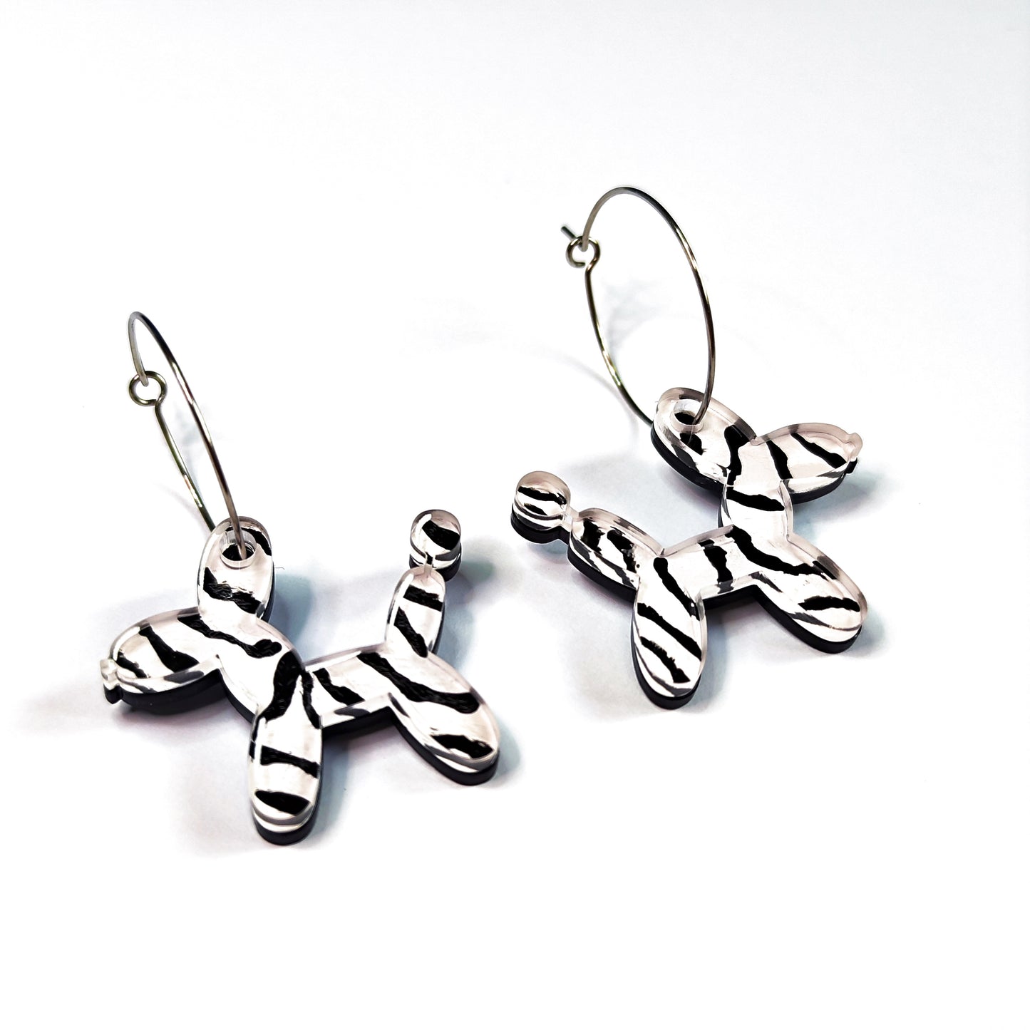 pendientes BALLOON DOG cebra