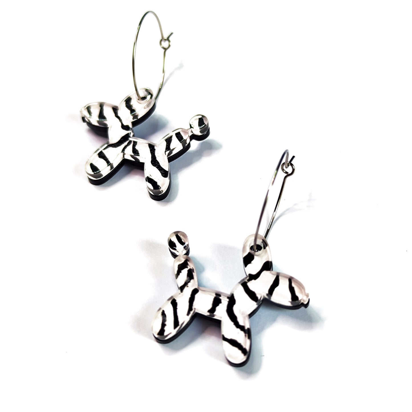 pendientes BALLOON DOG cebra