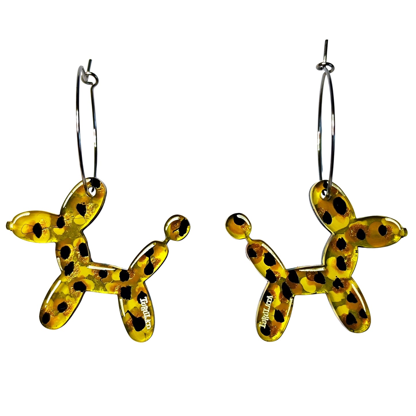 pendientes BALLOON DOG leopardo